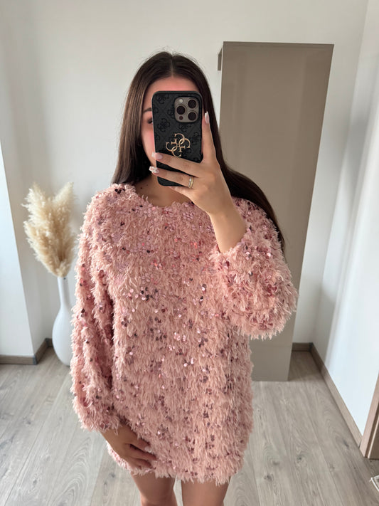 ROSÉ DRESS WITH SEQUINS