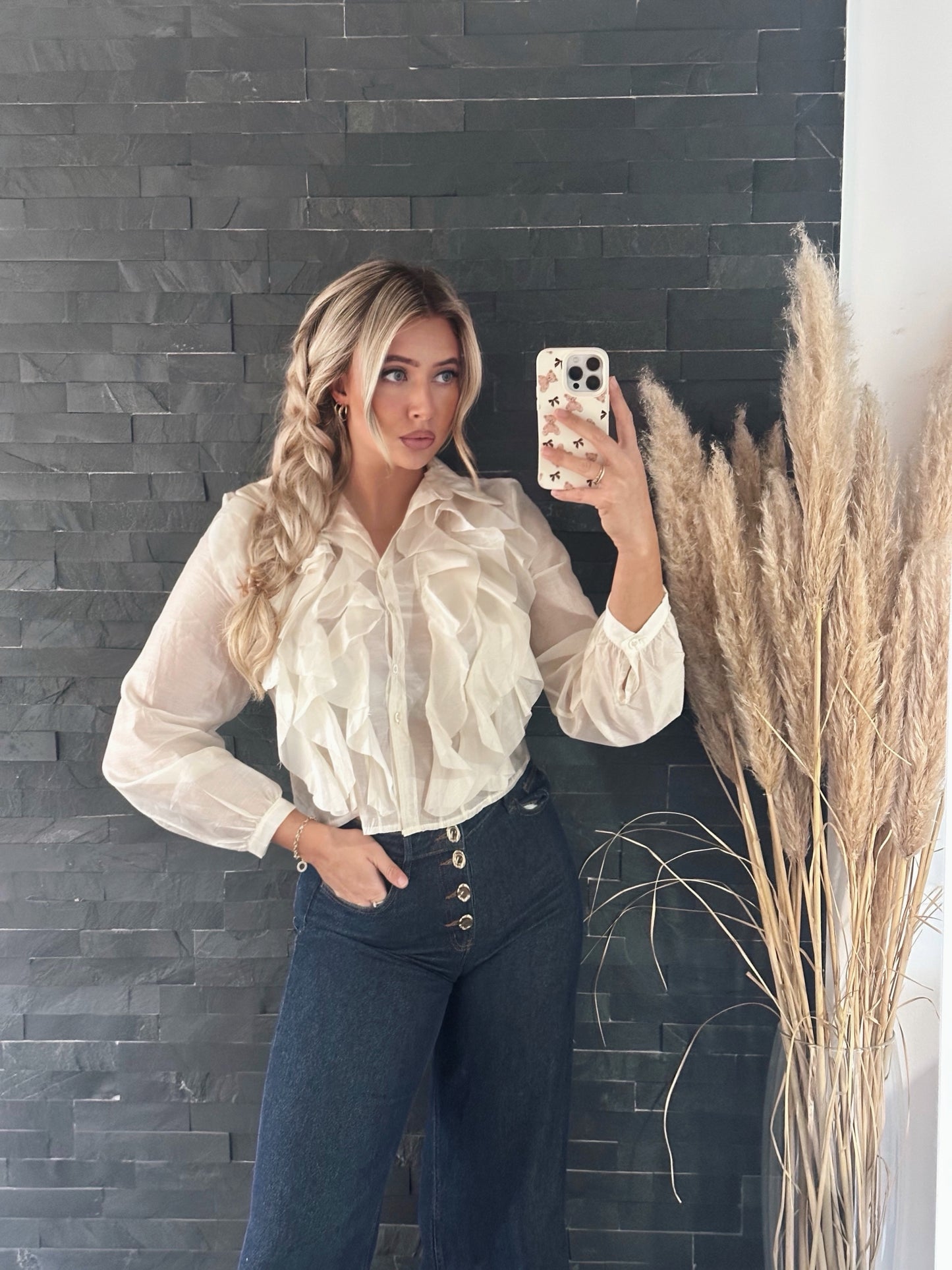 BLUSE RUFFLE DREAM GLOSSY