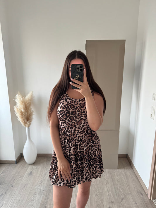 SHORT LEOPARD DRESS ANIMAL PRINT