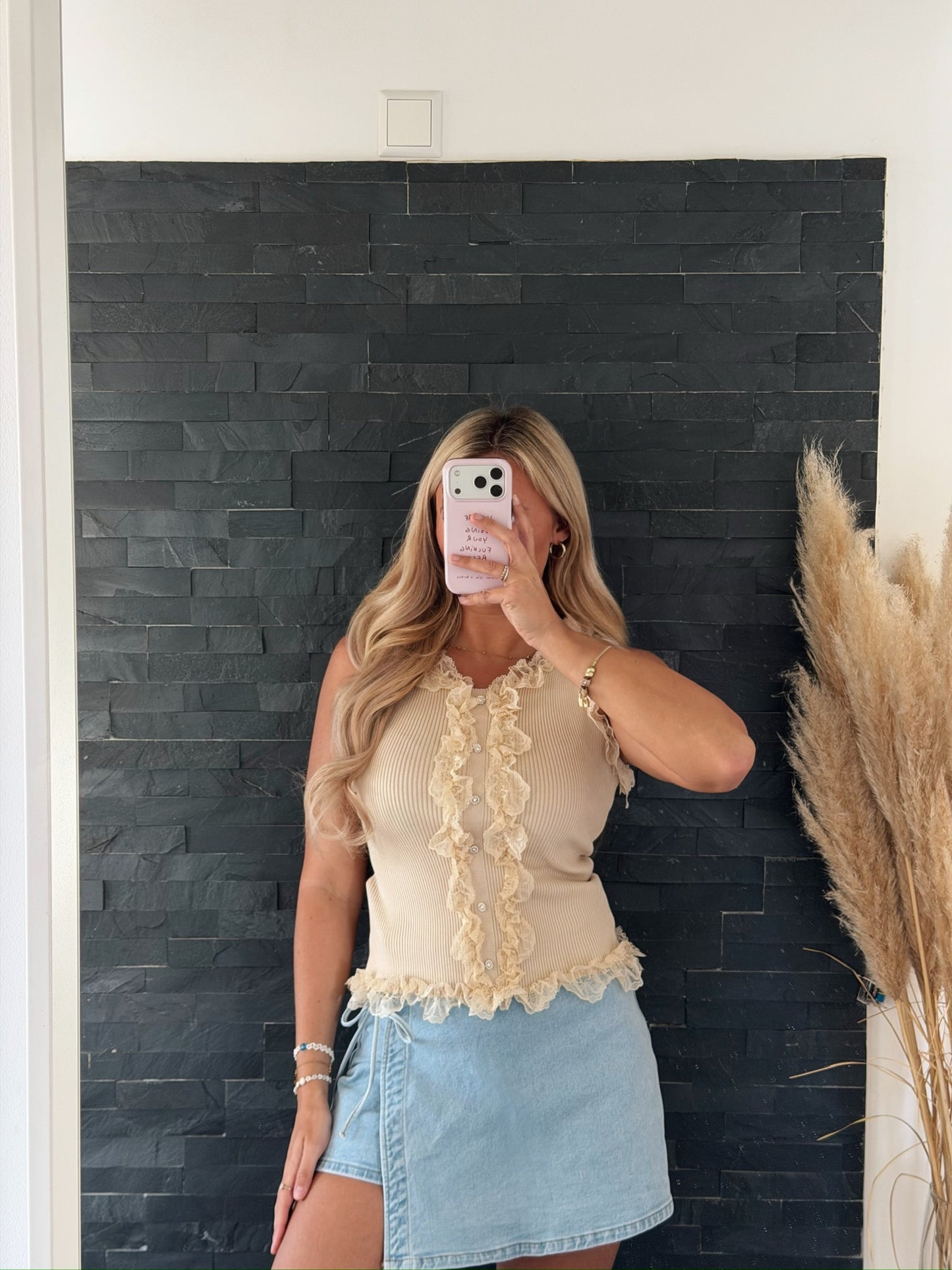 TOP ROMANTIC LACE BEIGE