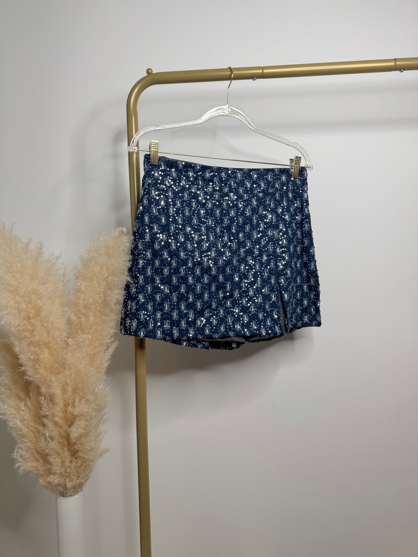 SKORT DENIM PAILLETTEN