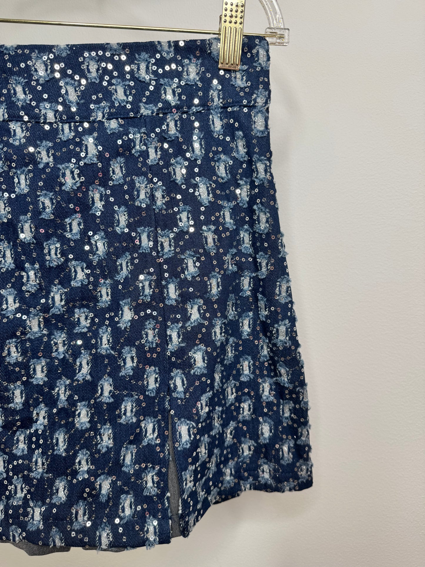 SKORT DENIM PAILLETTEN