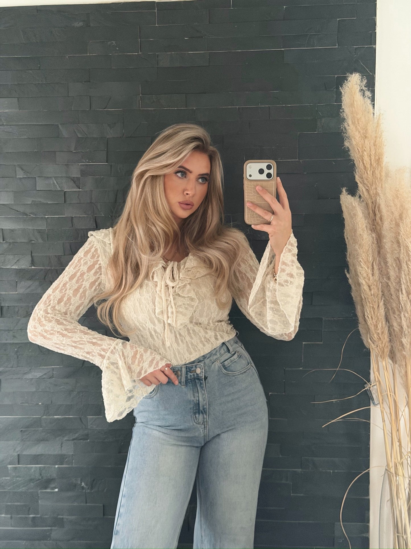 OBERTEIL BLÜTENZAUBER BEIGE