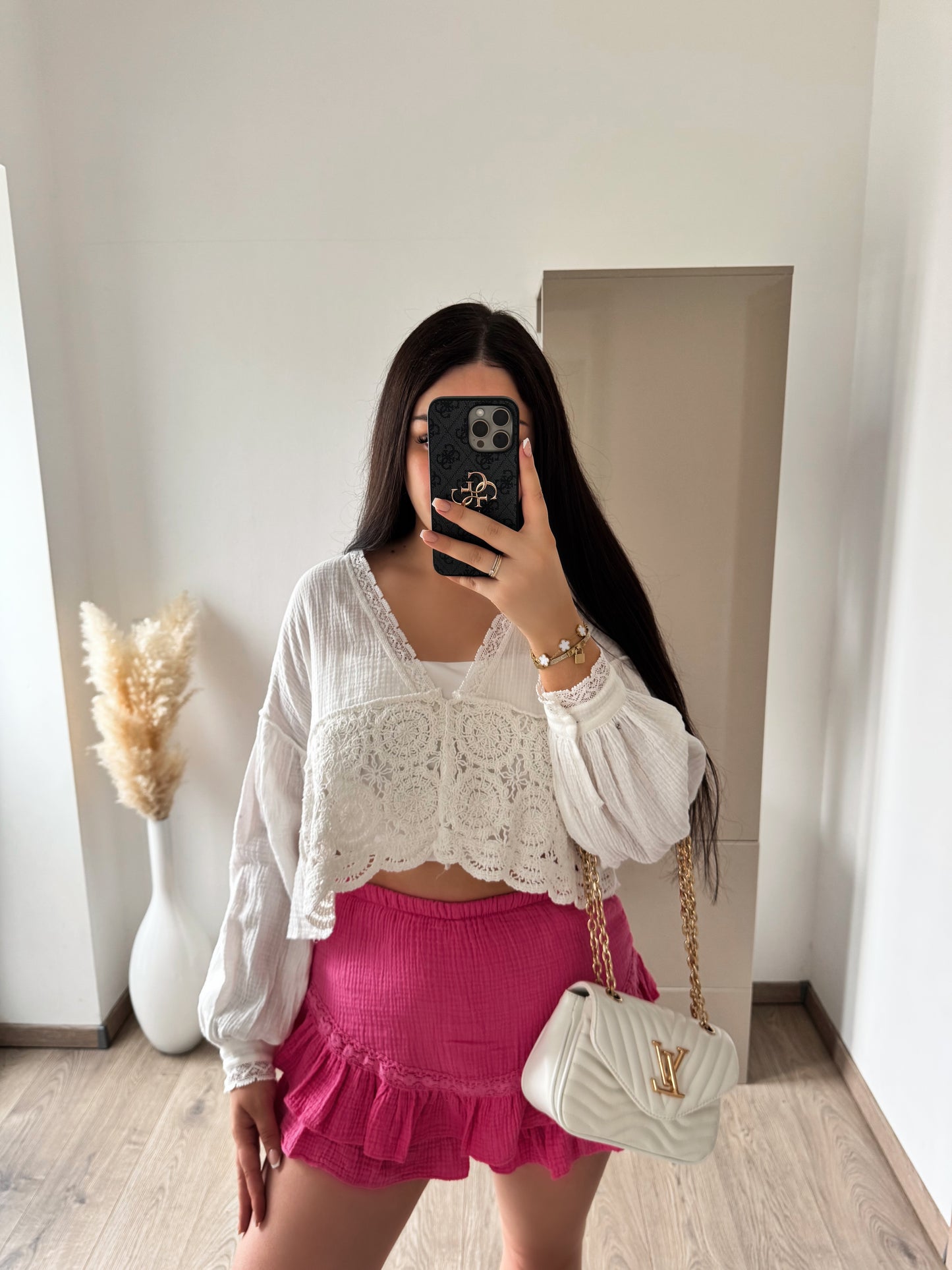 MUSSELIN SHORTS VOLANT PINK