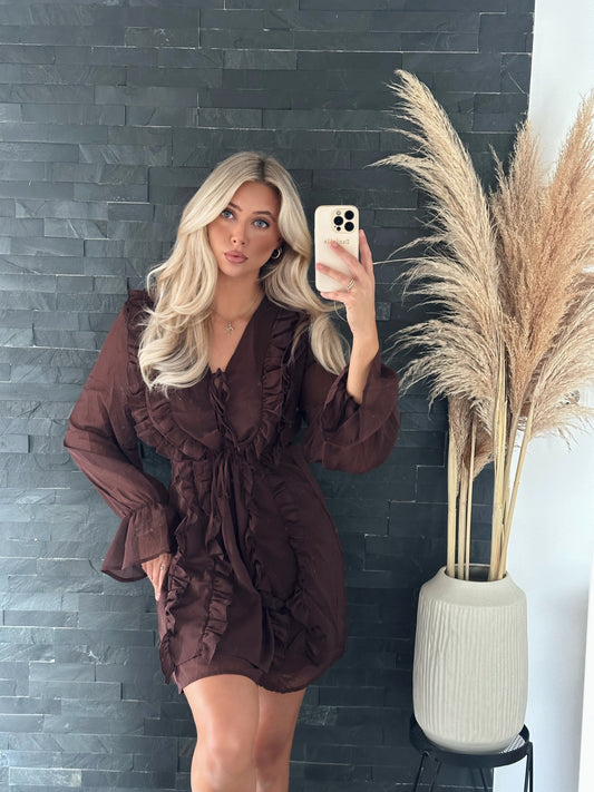 KLEID VOLANT DREAM SCHOKO