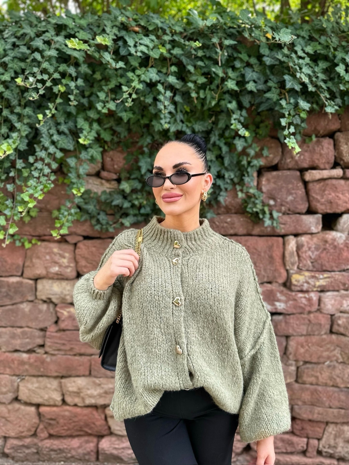CARDIGAN AMALFI LOVE KHAKI