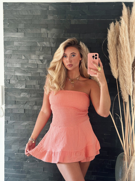 MUSSELIN JUMPSUIT APRICOT DREAM