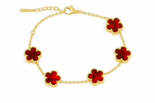 ARMBAND RED LUXE CLOVER