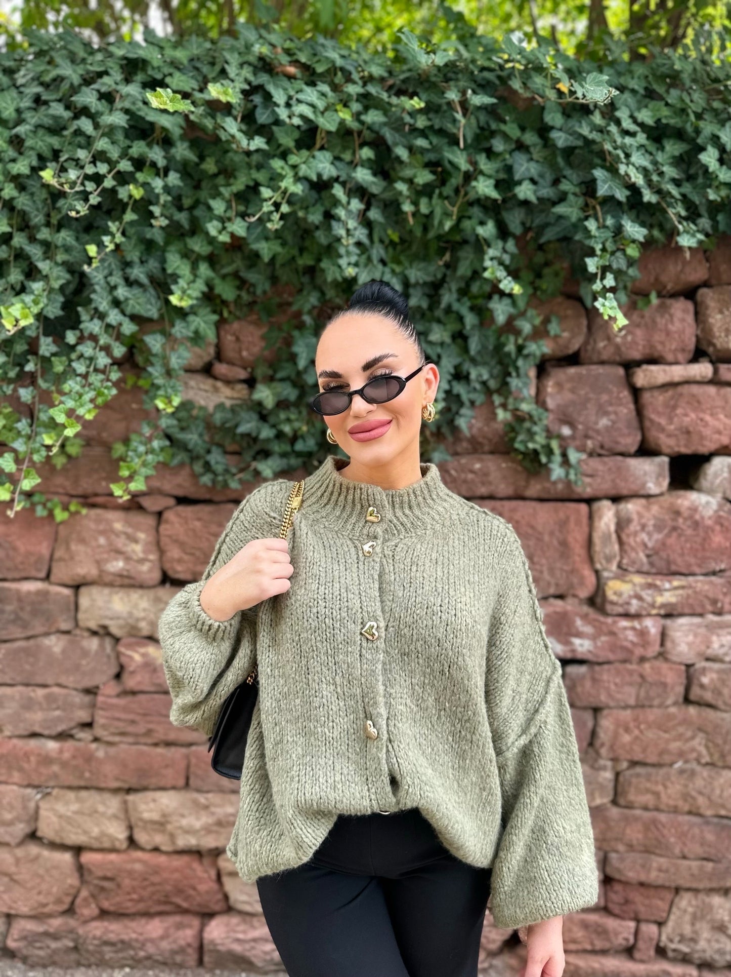 CARDIGAN AMALFI LOVE KHAKI