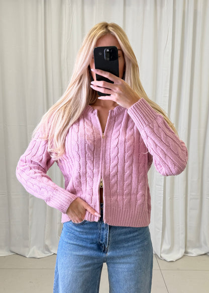 STRICKJACKE ROSENHERZ ZIPPER