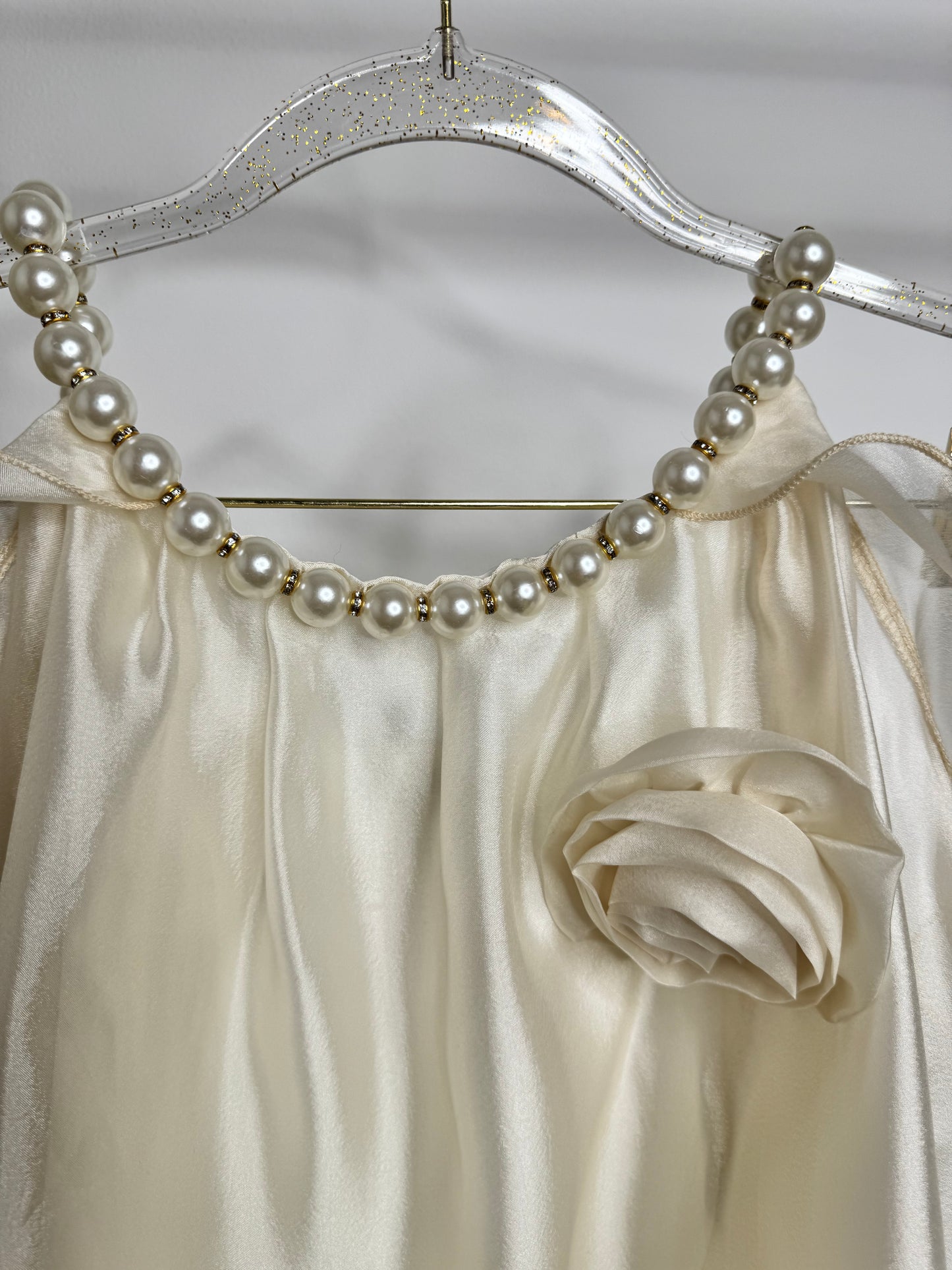 SATIN BLOUSE ROSE CREAM
