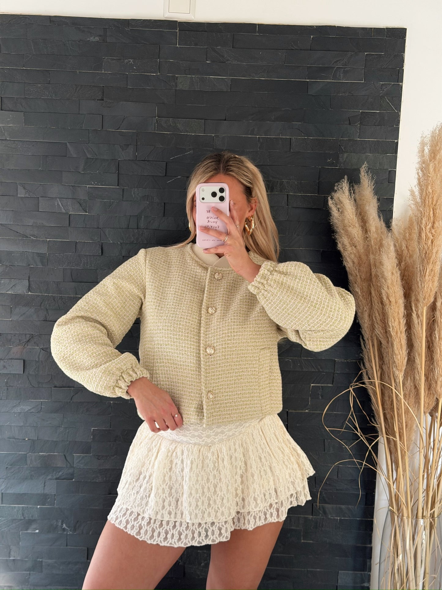 TWEEDJACKE PERLENZAUBER GRÜN