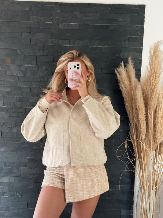 LEINENJACKE ELEGANT CHIC