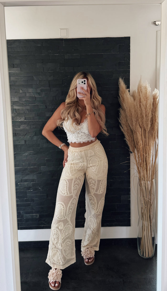 HOSE BOHO CROCHET CREAM