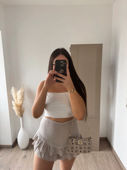 MUSSELIN SHORTS VOLANT BEIGE