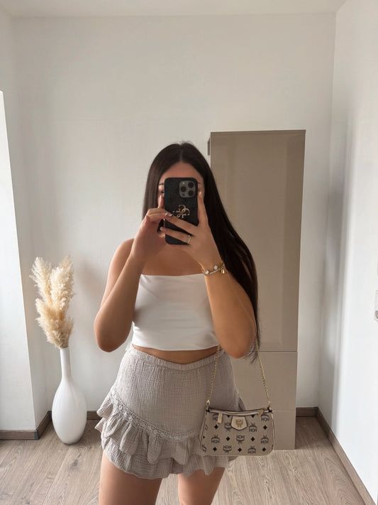 MUSSELIN SHORTS VOLANT BEIGE