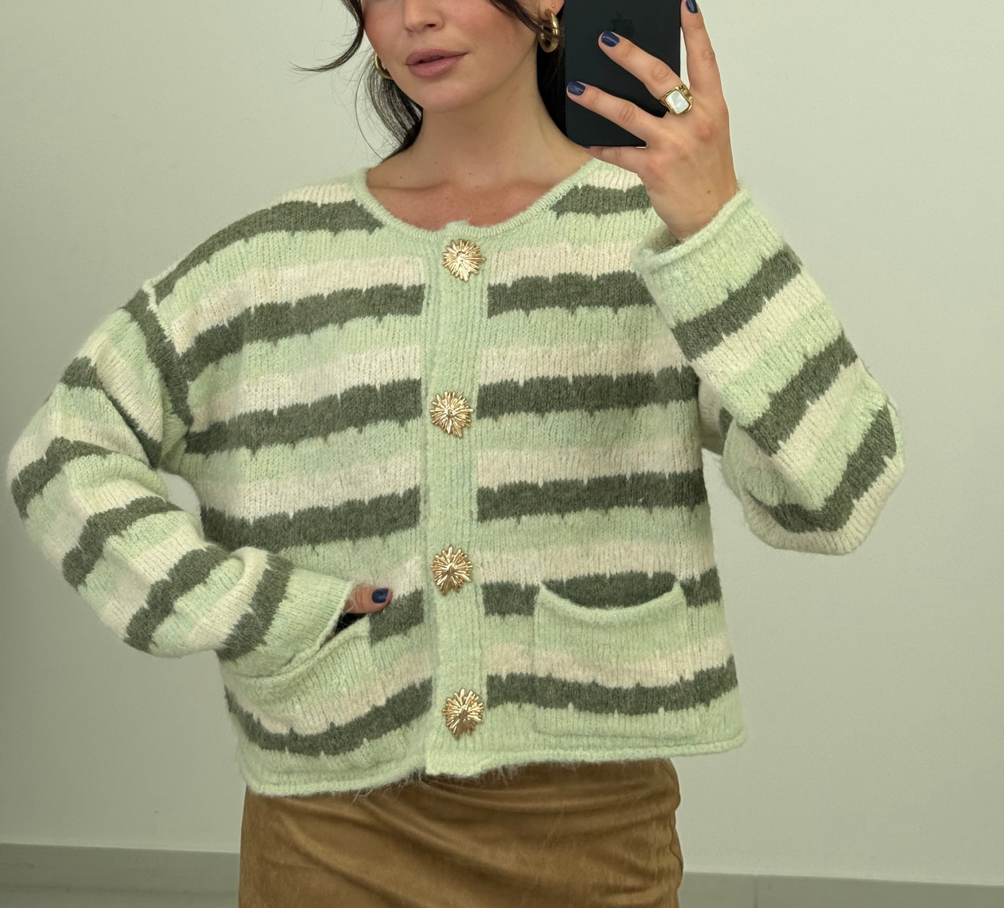 CARDIGAN GREEN LOVE
