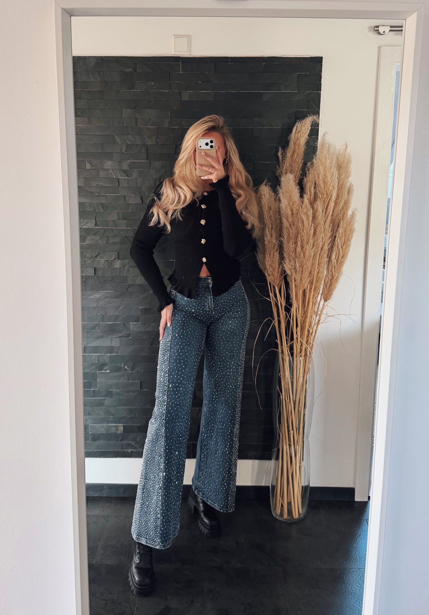 JEANS GLAM BLUE STRASS