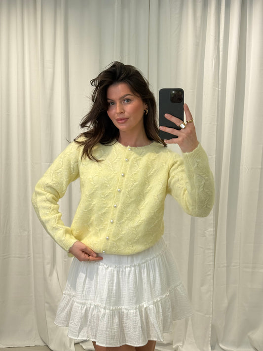 CARDIGAN LEMON PEARL