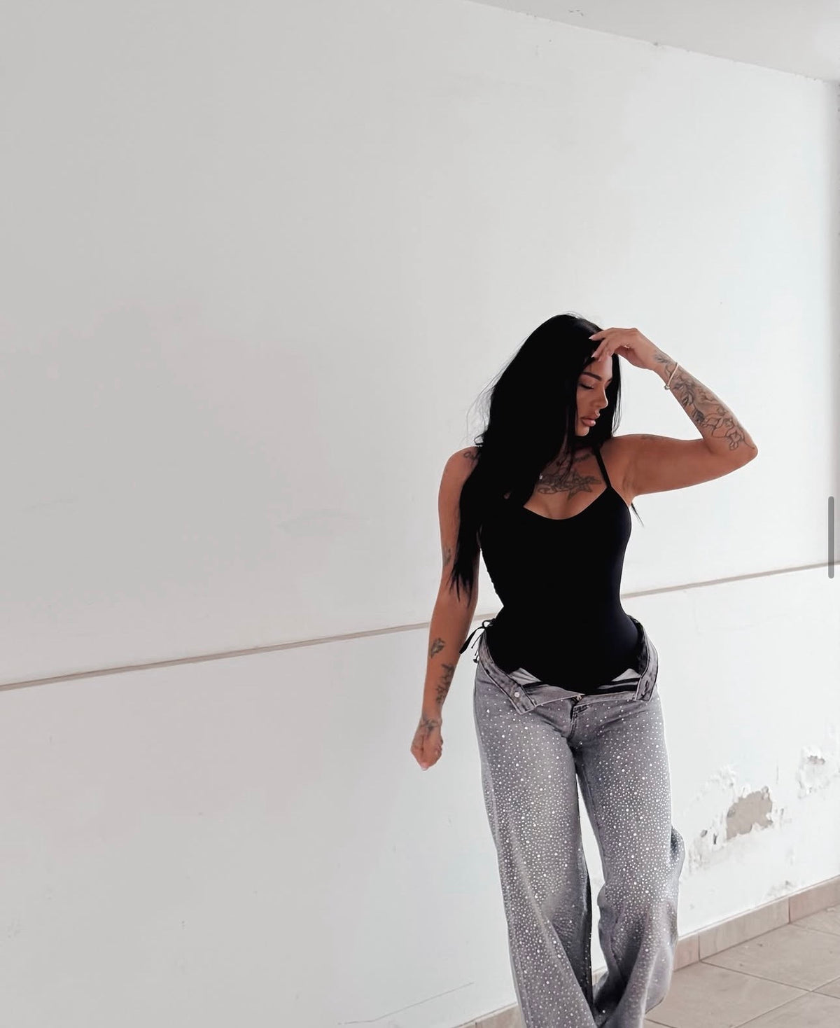STRAIGHTJEANS SILVER DUST SPARKLING