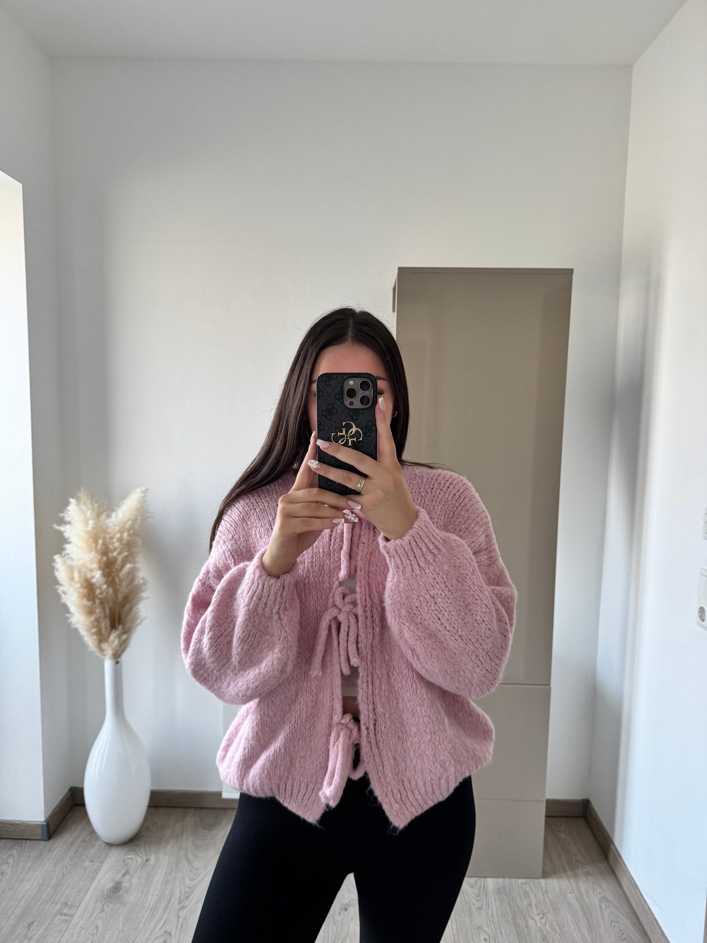 CARDIGAN BOW PINK