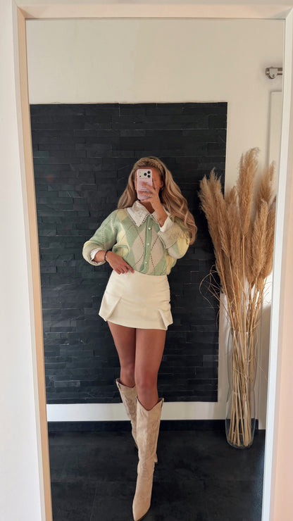 CARDIGAN MATCHA LOVE