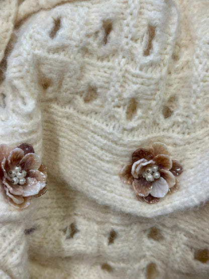CARDIGAN FLOWER BEIGE