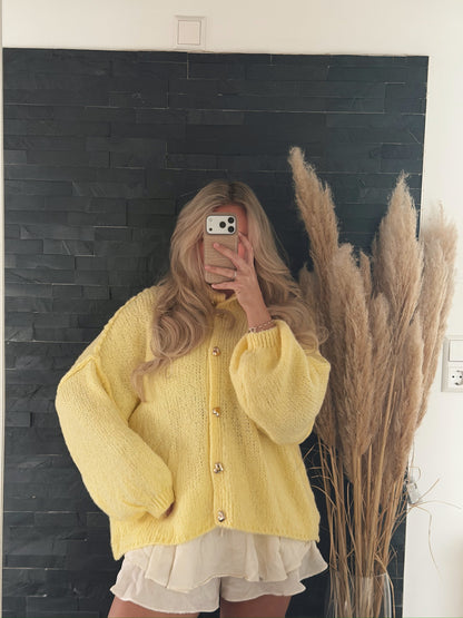CARDIGAN AMALFI LOVE BUTTERYELLOW