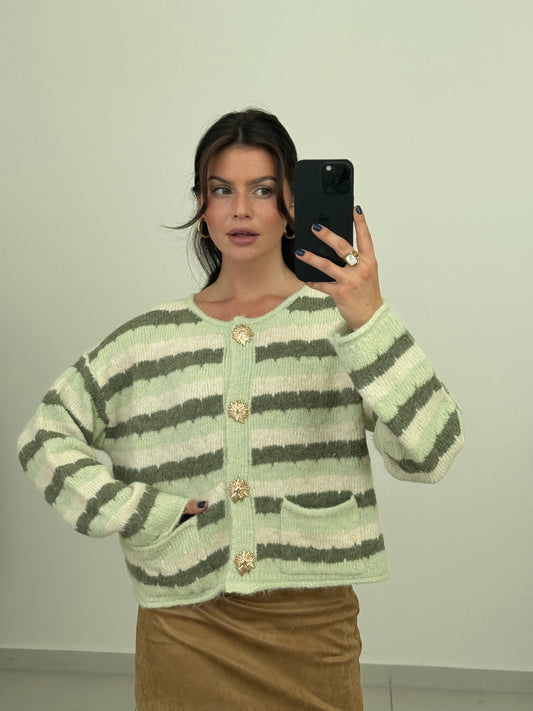 CARDIGAN GREEN LOVE