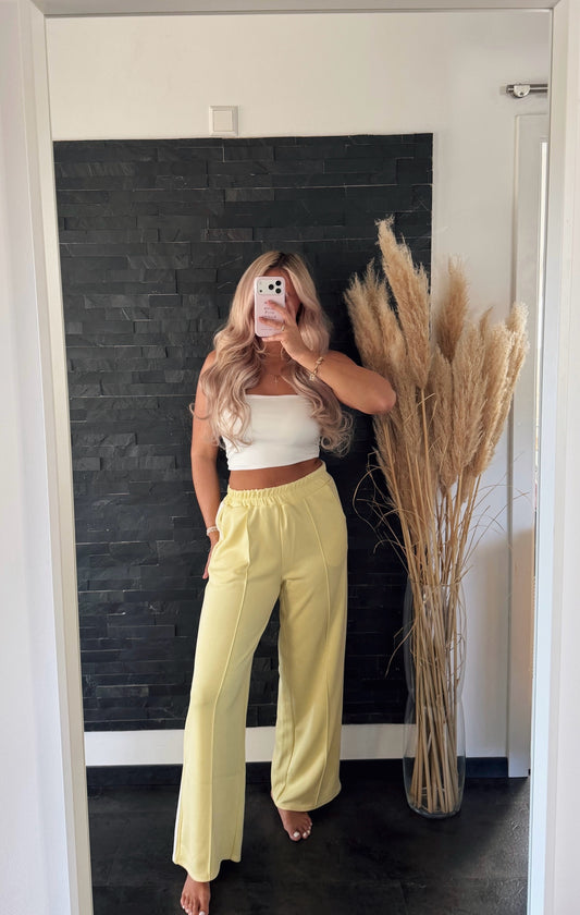 HOSE FLOWY SUMMER GELB