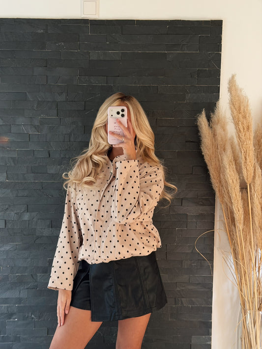 POLKA DOTS JACKE BEIGE