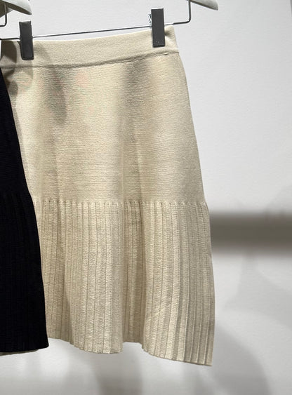 STRICKFALTENROCK MONA CREME