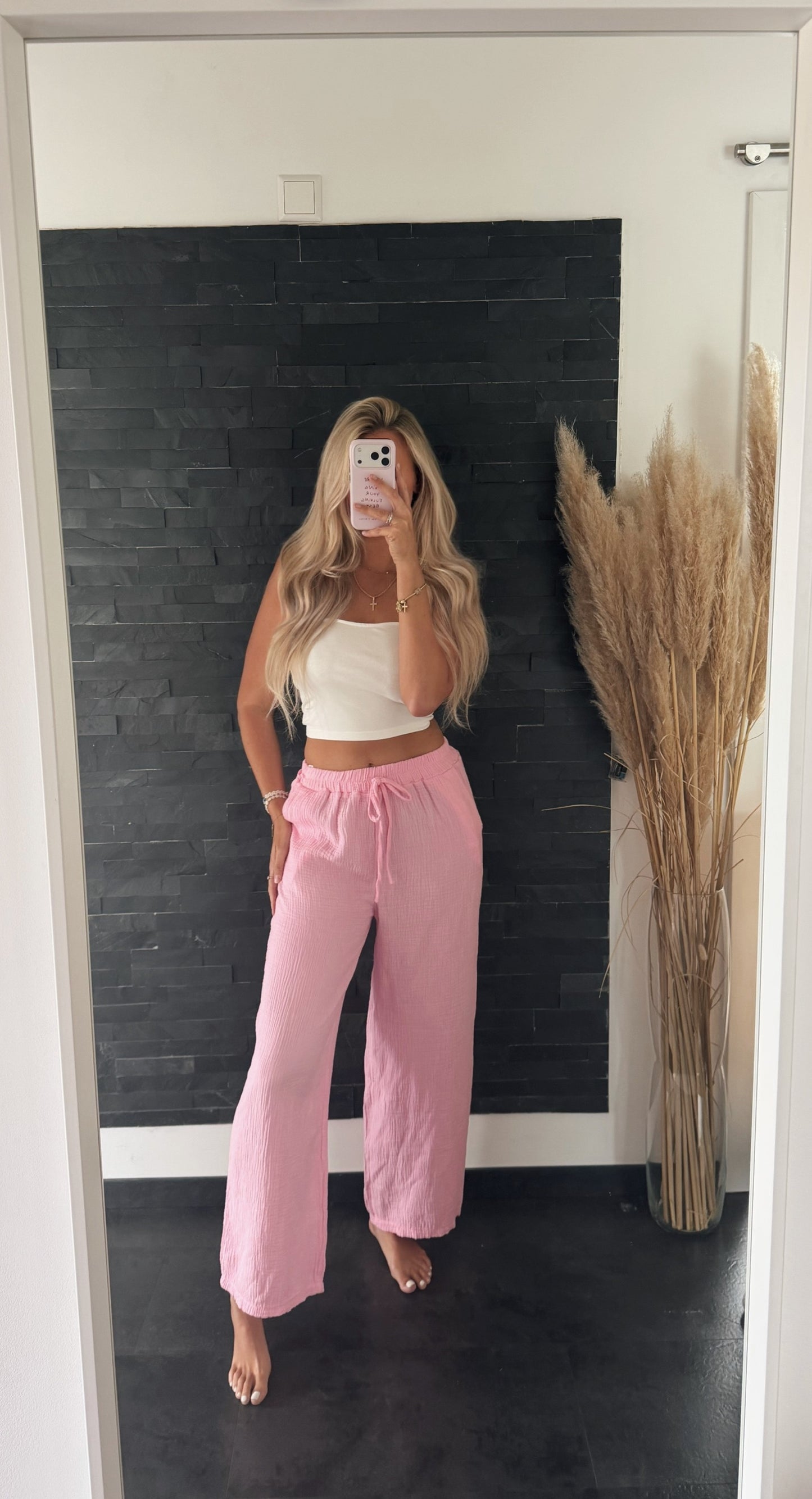 MUSSELIN HOSE ROSÉ