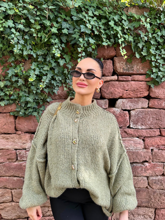 CARDIGAN AMALFI LOVE KHAKI